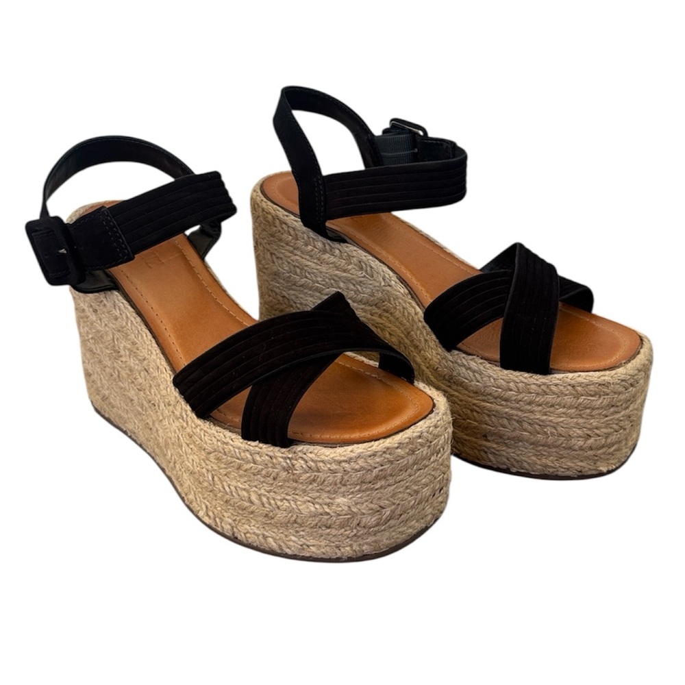 NWT Schutz Blisse Platform Wedge Sandal black vacation summer size 10
